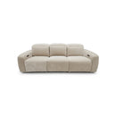 SOFA RECLINABLE ELECTRICO DE TRES ASIENTOS EN TELA BEIGE