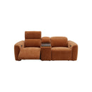 SOFA RECLINABLE ELECTRICO DE DOS ASIENTOS EN TELA MARRON