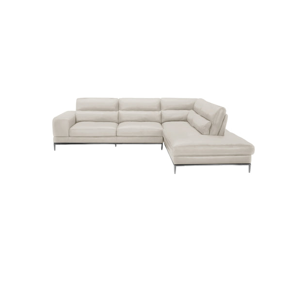 SOFA SECCIONAL ESTACIONARIO EN PIEL SINTETICA BEIGE