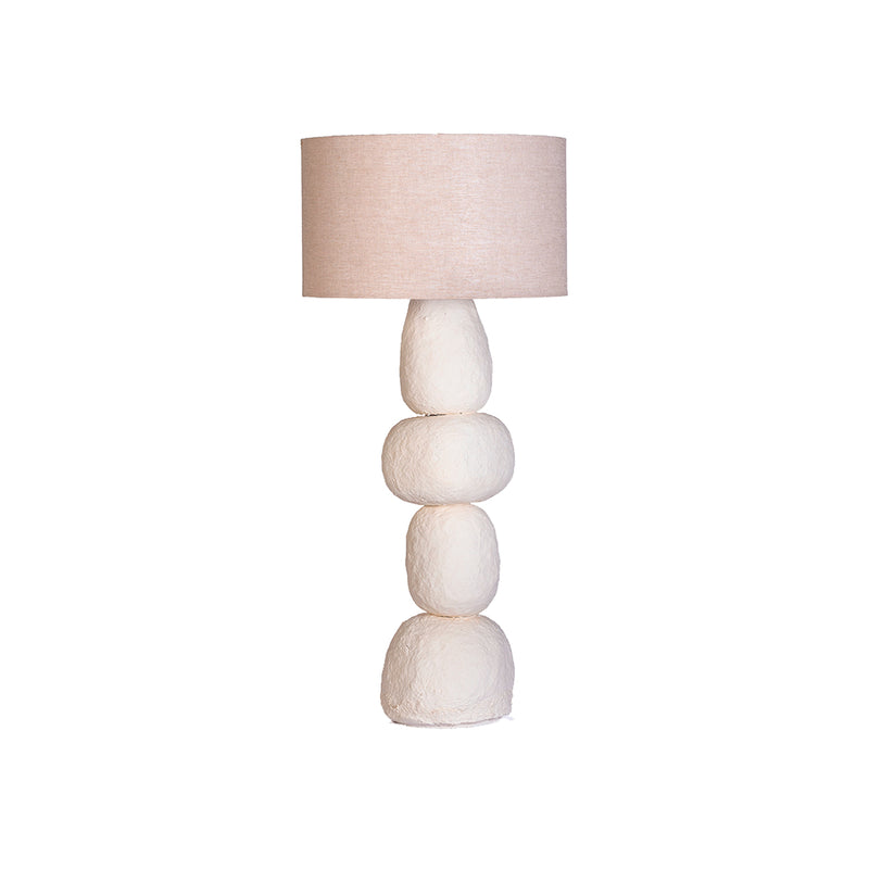 LAMPARA DE MESA DE BASE BLANCA