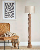 LAMPARA DE PISO ACABADO DE MADERA