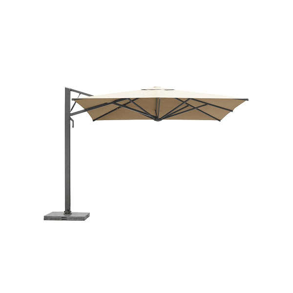 SOMBRILLA DE EXTERIOR KHAKI BASE EN METAL GRIS