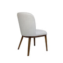 SILLA DE COMEDOR EN TELA LINWOOD Y PATAS ACABADO DE MADERA