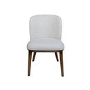 SILLA DE COMEDOR EN TELA LINWOOD Y PATAS ACABADO DE MADERA