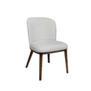 SILLA DE COMEDOR EN TELA LINWOOD Y PATAS ACABADO DE MADERA