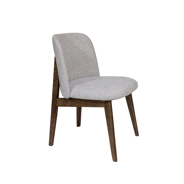 SILLA DE COMEDOR EN TELA TEXTURIZADA BEIGE GRIS