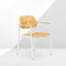 SILLA DE COMEDOR DE EXTERIOR BLANCA EN CUERDA NATURAL
