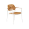 SILLA DE COMEDOR DE EXTERIOR BLANCA EN CUERDA NATURAL