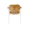 SILLA DE COMEDOR DE EXTERIOR BLANCA EN CUERDA NATURAL