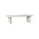 MESA DE COMEDOR DE EXTERIOR TOPE ESTILO CERAMICA Y BASE BEIGE