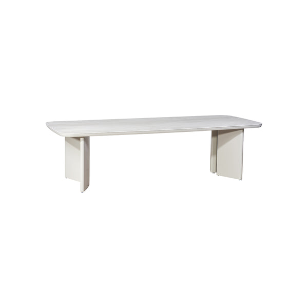 MESA DE COMEDOR DE EXTERIOR TOPE ESTILO CERAMICA Y BASE BEIGE