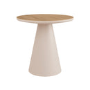 MESA DE COMEDOR DE EXTERIOR TOPE ESTILO CERAMICA Y BASE BEIGE