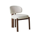 SILLA DE COMEDOR EN TELA TEXTURIZADA BEIGE Y PATAS ACABADO DE MADERA