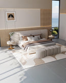 CAMA KING EN TELA BEIGE