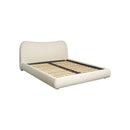 CAMA KING EN TELA BEIGE