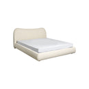 CAMA KING EN TELA BEIGE