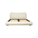 CAMA QUEEN EN TELA TEXTURIZADA BEIGE