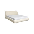 CAMA QUEEN EN TELA TEXTURIZADA BEIGE