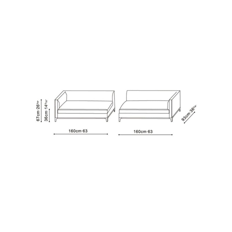 SOFA "CRESCENT" TRIO01 2PCS