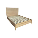 CAMA KING ACABADO DE MADERA NATURAL