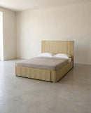 CAMA KING ACABADO DE MADERA NATURAL