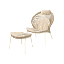 BUTACA DE EXTERIOR HOLLY CON OTTOMAN HOLLY, BEIGE MARFIL