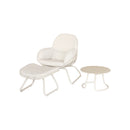 NORDIN SET, POWDER COATED ALUMINUM, FRAME: CUSHION: PEARL MH-1753, FRAME: IVORY WHITE
