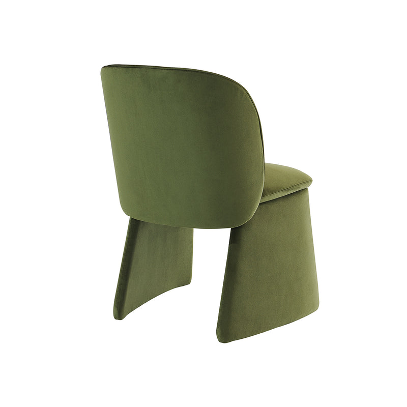 SILLA DE COMEDOR EN TELA VERDE