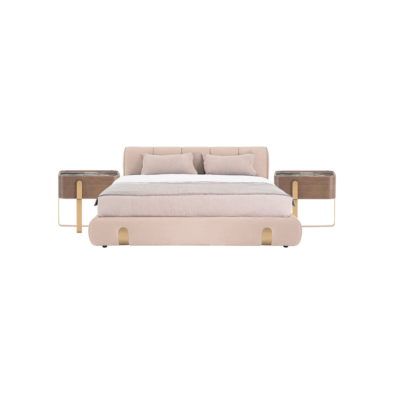 CAMA KING  "22138" + 2 MESITAS DE NOCHE -3PCS