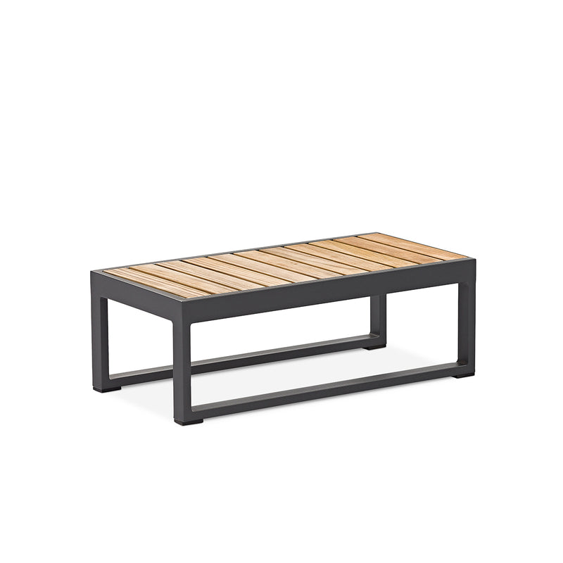 NEST LOW SIDE TABLE TEAK, FRAME: CHARCOAL AND TEAK