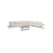 SOFA SECCIONAL DE EXTERIOR EN TELA BEIGE Y MARCO BLANCO CON TOPE TECA