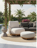 BUTACA DE EXTERIOR BEIGE CON OTTOMAN - 2PCS