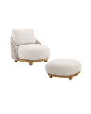 BUTACA DE EXTERIOR BEIGE CON OTTOMAN - 2PCS