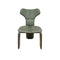 SILLA DE COMEDOR FLY CON FRENTE DE PIEL VERDE