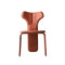 SILLA DE COMEDOR FLY CON FRENTE DE PIEL NARANJA