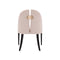 SILLA DE COMEDOR EN TELA BEIGE Y PATAS NEGRAS