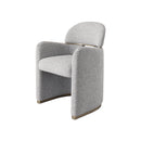SILLA DE COMEDOR EN TELA TEXTURIZADA GRIS
