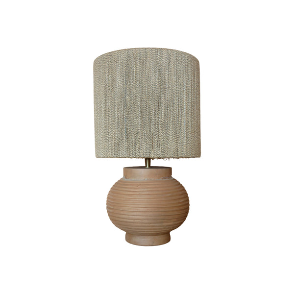 TERRACOTTA TABLE LAMP WITH SHADE