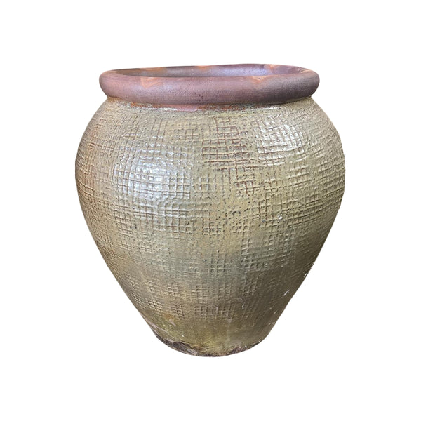 MACETERO EN COLOR MARRON AMARILLO