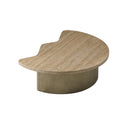 MESA DE CENTRO CON TOPE ESTILO MARMOL Y BASE DORADA