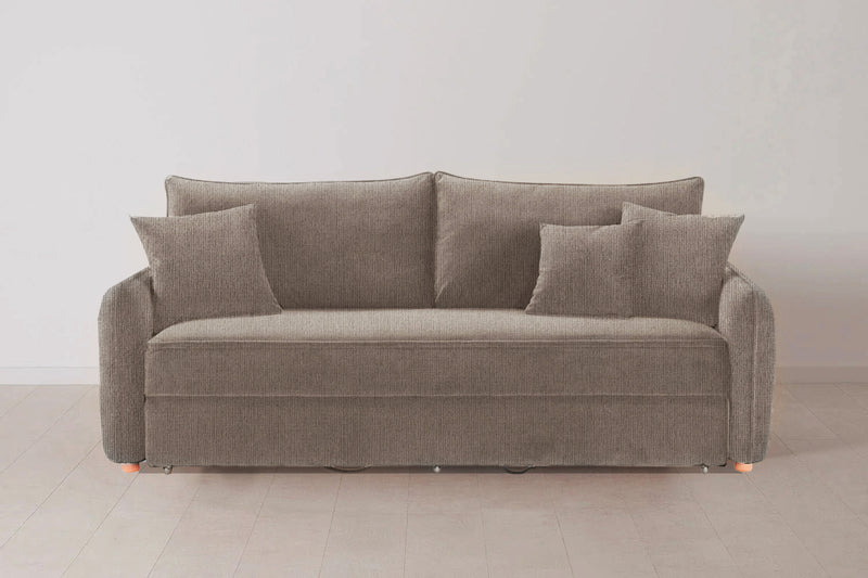 SOFA CAMA EN TELA MARRON CLARO