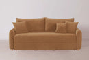 SOFA CAMA EN TELA MARRON