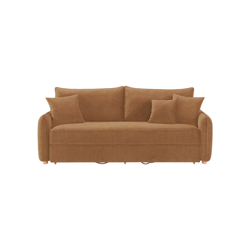 SOFA CAMA EN TELA MARRON