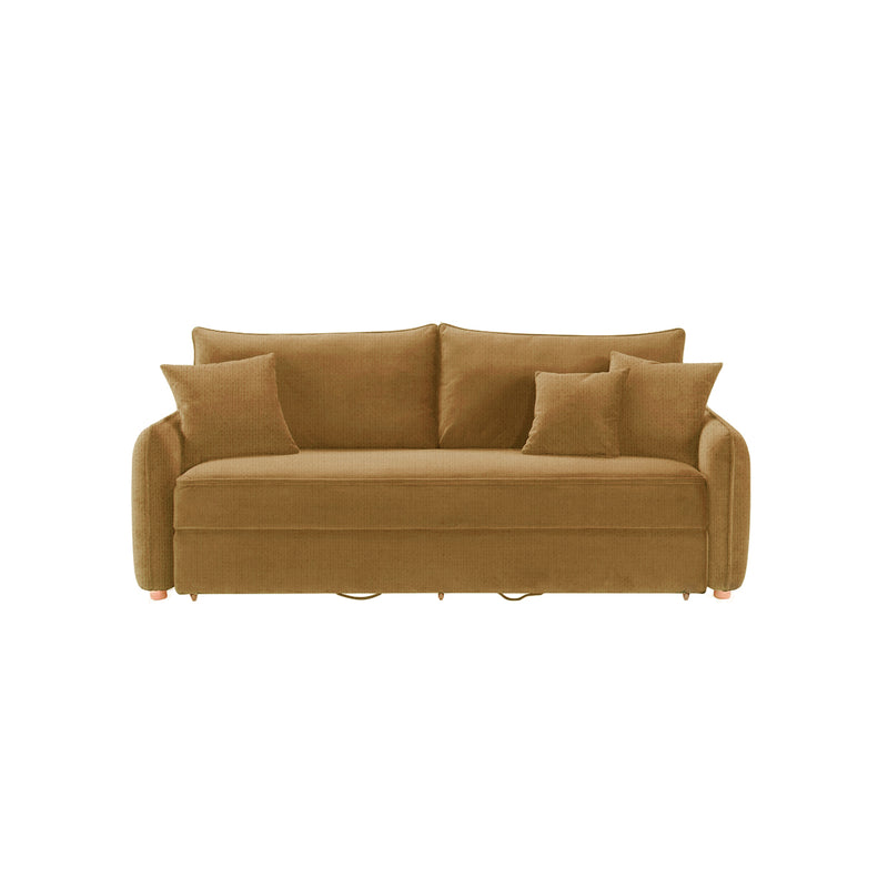 SOFA CAMA EN TELA MARRON