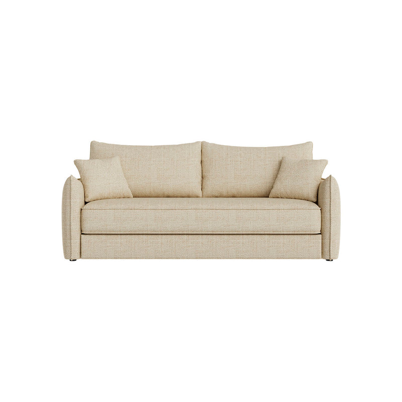 SOFA CAMA EN TELA CREMA