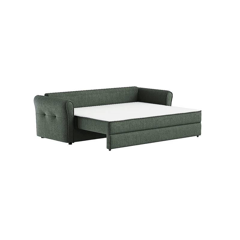 SOFA CAMA EN TELA VERDE