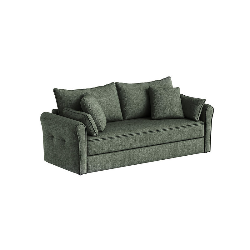 SOFA CAMA EN TELA VERDE