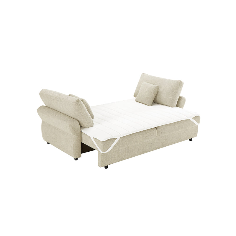 SOFA CAMA EN TELA BEIGE