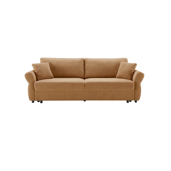 SOFA CAMA EN TELA MARRON