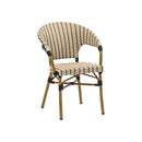 SILLA DE COMEDOR DE EXTERIOR EN RATAN Y ALUMINIO
